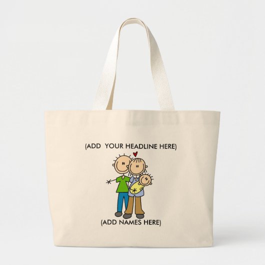 Stick Family Bag Grote Tote Bag (Voorkant)