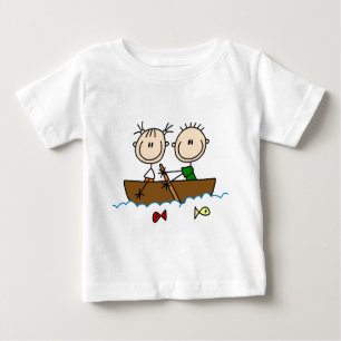 Stick Figure Boat Fishing Tshirts et cadeaux