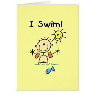 Stick Figure Boy I Swim