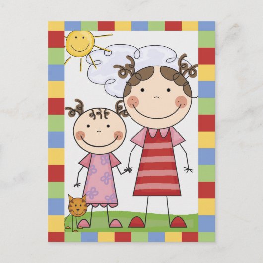 Stick Figure Cartes pour enfants et cadeaux (Devant)