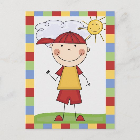 Stick Figure Cartes pour enfants et cadeaux (Devant)