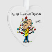 Stick Figure Couple en amour Customisé Ornament (devant)