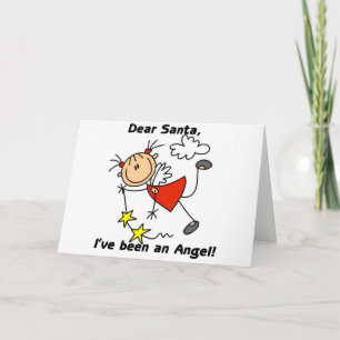 Stick Figure Engel Lieve Sint T-shirts en Cadeaus Feestdagen Kaart