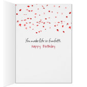 Stick Figure Girl avec Anniversaire Bouquet (Intérieur (Droit))