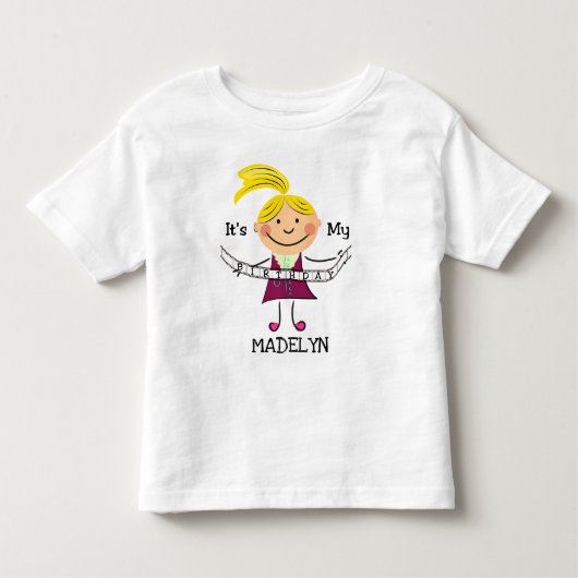 Stick Figure Girl C'est mon T-shirt pour bébé d'an (Devant)