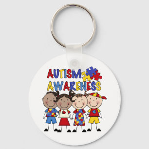 Stick Figure Kids Awareness Sleutelhanger