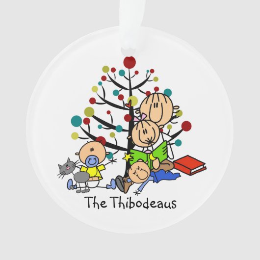 Stick Figure Maman, Enfants, Chat Acrylique Orneme (devant)