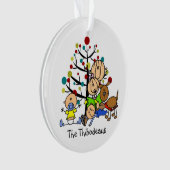 Stick Figure Maman, Enfants, Chien Acrylique Ornem (devant)