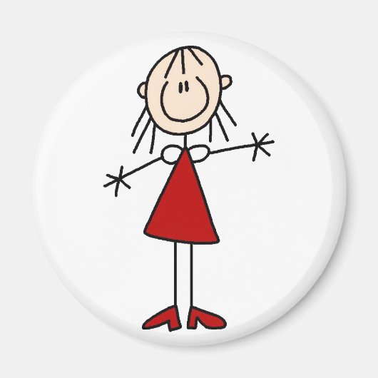 Stick Figure Maman Magnet (Devant)