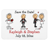 Stick Figure Mariage Premium Flexi Magnet (Horizontal)