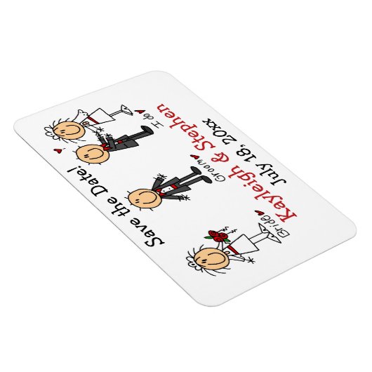 Stick Figure Mariage Premium Flexi Magnet (Côté Droit)