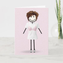 Stick Figure Meisje Borstkanker Overlevende