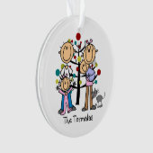 Stick Figure Parents, Fille, Bébé, Ornement de chi (devant)