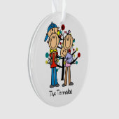 Stick Figure Parents, Garçon, Ornement bébé (devant)