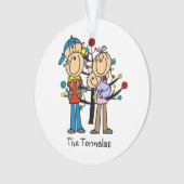 Stick Figure Parents, Garçon, Ornement bébé (devant)