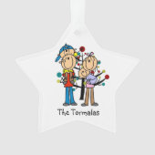 Stick Figure Parents, Garçon, Ornement bébé (devant)