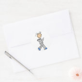 Stick Figure Running Sticker (Enveloppe)