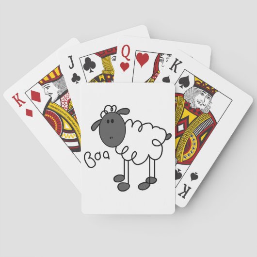 Stick Figure Sheep T-shirts en Gifts Speelkaarten (Achterkant)