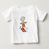 Stick Figure Ski d'eau Tshirts et cadeaux (Devant)