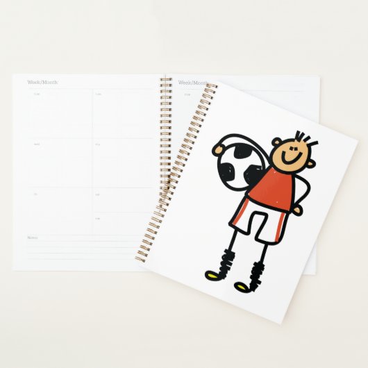 Stick Figure Soccer Boy Football Player (Devant avec enveloppe)