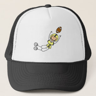 Stick Figure Voetbal Geel Trucker Pet