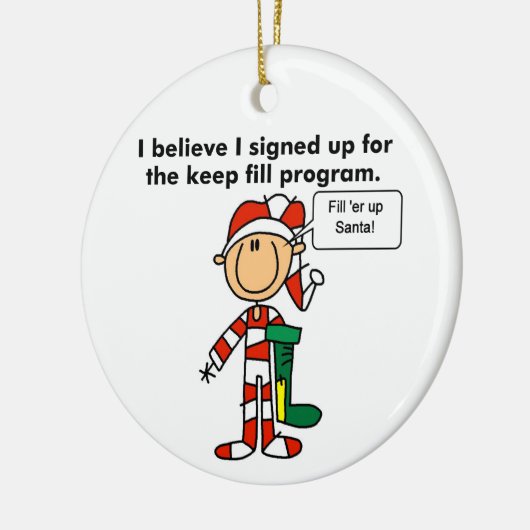 Stick Figures Keep Fill Program Ornament (Links)
