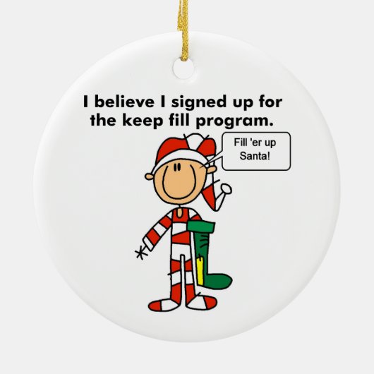 Stick Figures Keep Fill Program Ornament (Achterkant)