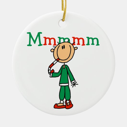 Stick Figures Mmm Candy Canes Ornament (Voorkant)