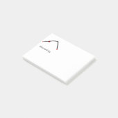 Stick figures of downward dog yoga pose Sanskrit Post-it® Notes (Schuin)