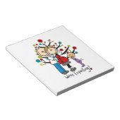 Stick Figures Protant Parents Girl Notitieblok (Schuin)