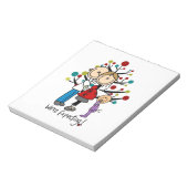 Stick Figures Protant Parents Girl Notitieblok (Gedraaid)