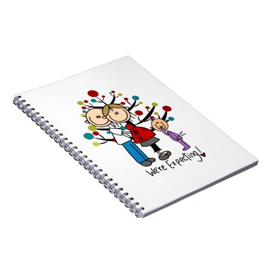 Stick Figures Protant Parents Girl Notitieboek (Rechterzijde)