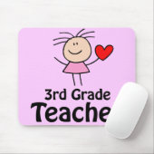 Stick Figuur 3de graad leraar Mousepad Muismat (Met muis)