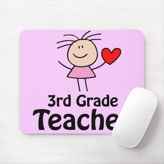 Stick Figuur 3de graad leraar Mousepad Muismat (Met muis)