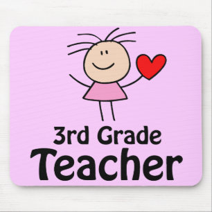 Stick Figuur 3de graad leraar Mousepad Muismat