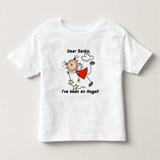 Stick Figuur Angel Beste Santa Tshirts en cadeautj (Voorkant)