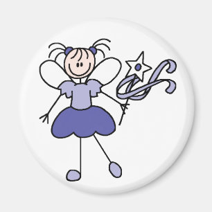 Stick Figuur Angel Paars Magnet Magneet