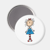 Stick figuur Annie magneet (Voorkant / Achterkant)