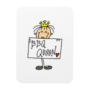 Stick Figuur BBQ Queen Magneet