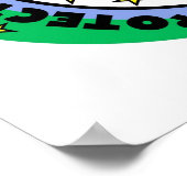 Stick Figuur bescherm onze Aarde T-shirts en cadea Poster (Hoek)