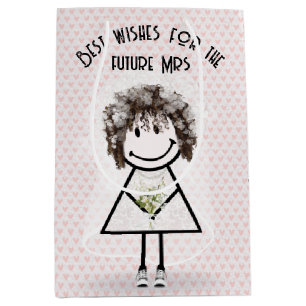 Stick Figuur Birde in Sneakers op hart Medium Cadeauzakje