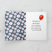 Stick Figuur Birthday Girl met Wine Glass Kaart (Binnen)