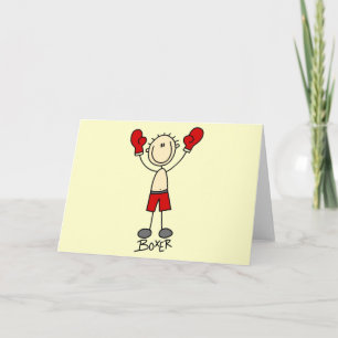 Stick Figuur Boksen T-shirts en geschenken Kaart