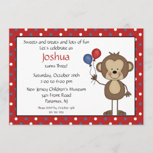 Stick figuur Boy 1st Birthday Uitnodiging