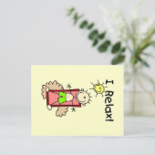 Stick Figuur Boy I Relax Briefkaart (Staand voorkant)