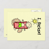 Stick Figuur Boy I Relax Briefkaart (Voorkant / Achterkant)