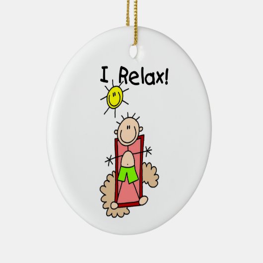 Stick Figuur Boy I Relax Keramisch Ornament (Rechts)