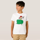 Stick Figuur Boy Trimming Shrubs T-shirt (Voorkant volledig)