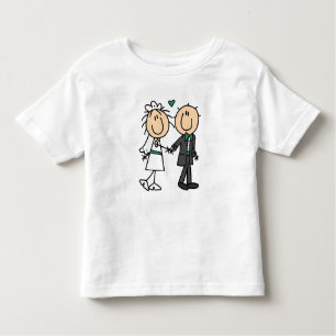 Stick Figuur Bride and Groom T-shirts en cadeautje
