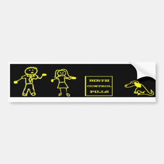 Stick Figuur Bumpersticker (Voorkant)